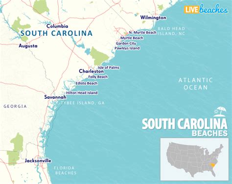 Map of South Carolina Coast