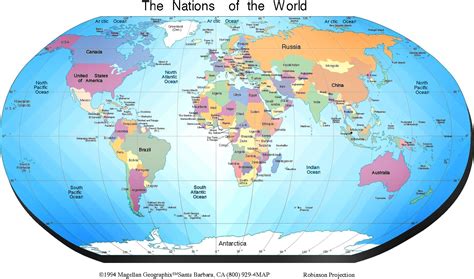 MAP Map Of The World With Labels