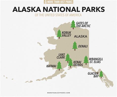 MAP National Parks of Alaska Map