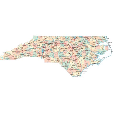 A map of North Carolina