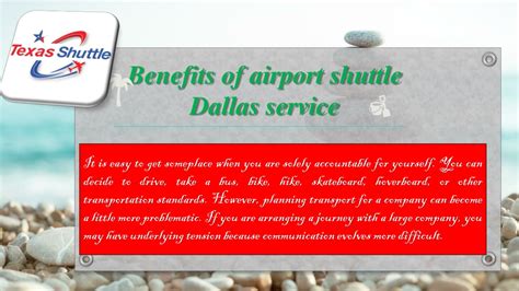 Benefits of Airport Shuttle Service