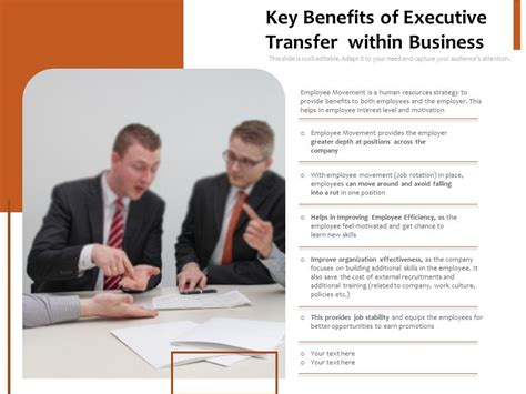 Benefits of Executive Transfer