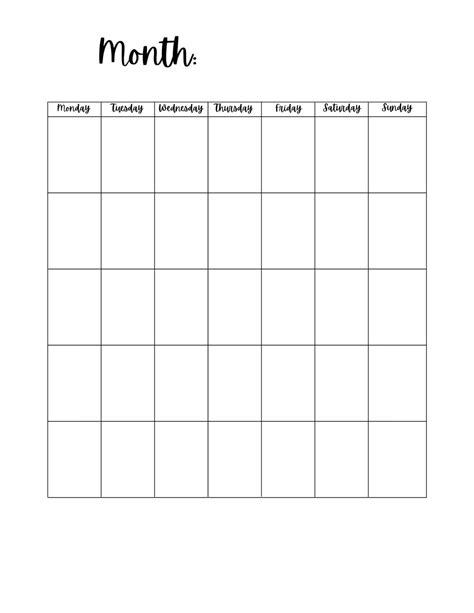 Benefits of Using Blank Calendar Pages