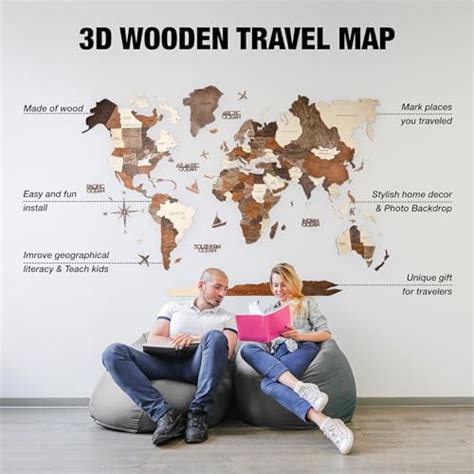 MAP Wood Map of the World