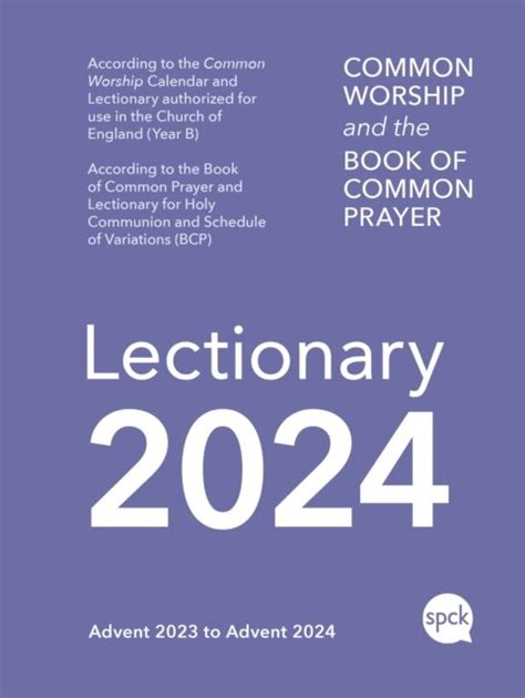 Benefits of Using the Lectionary 2024 SPCK Editor