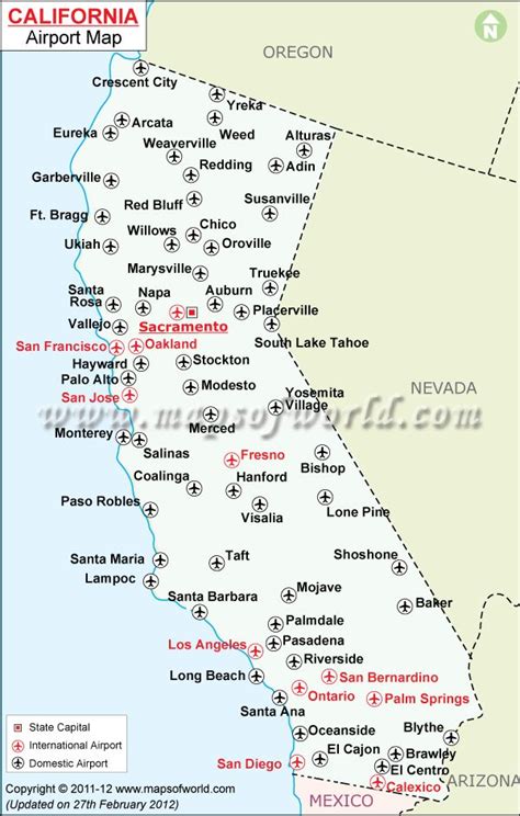 MAP airports in California