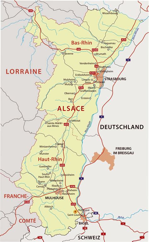 MAP Alsace Lorraine on a Map