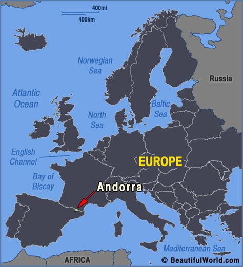 MAP Andorra On Map Of Europe