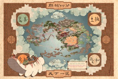 Map of Avatar The Last Airbender