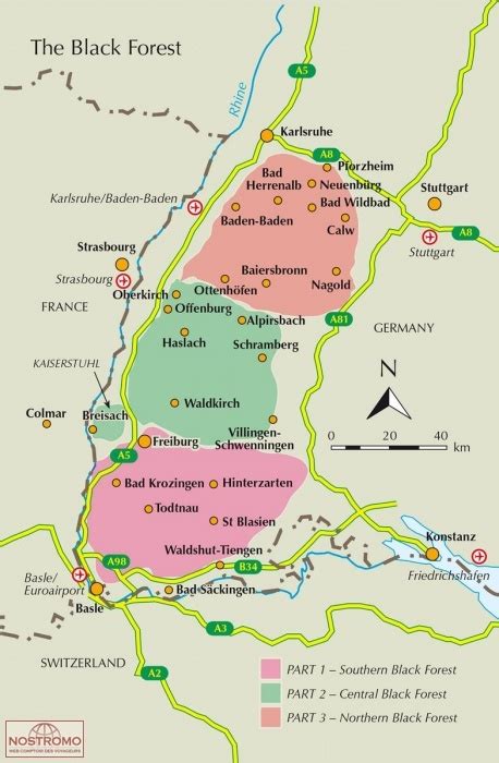 MAP Black Forest of Germany Map