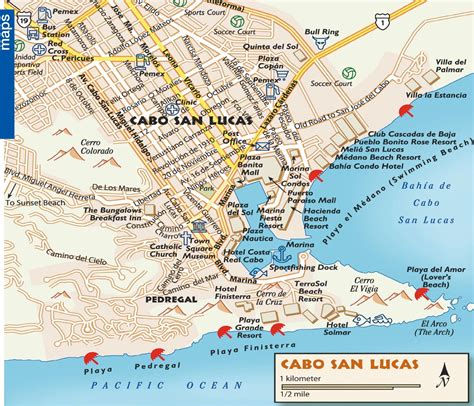 MAP Cabo San Lucas Map