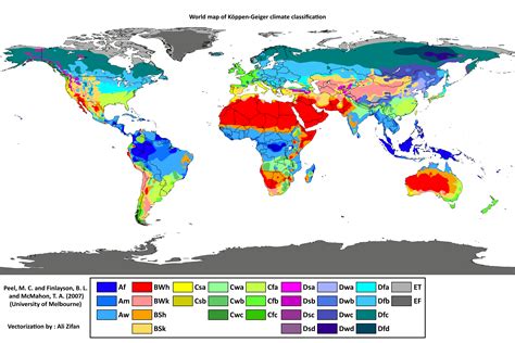 Climate Zone Map Of The World
