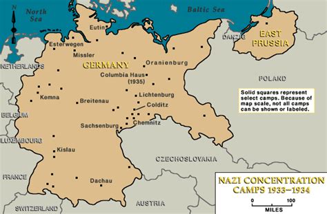 MAP Concentration Camps In Germany Map