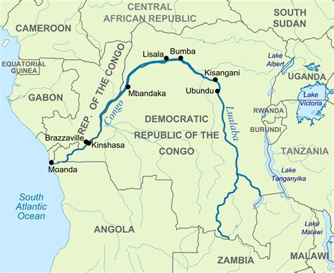 Congo River Map Of Africa