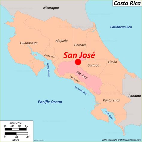 MAP Costa Rica Map San Jose