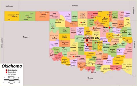 Benefits of using MAP County Map Of Oklahoma With Cities