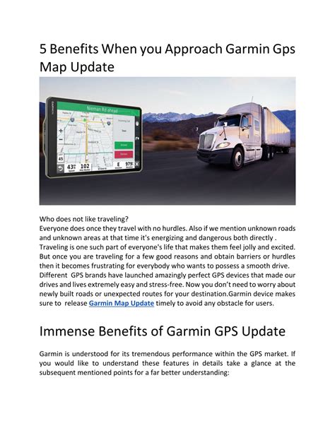 Garmin Map Update Benefits