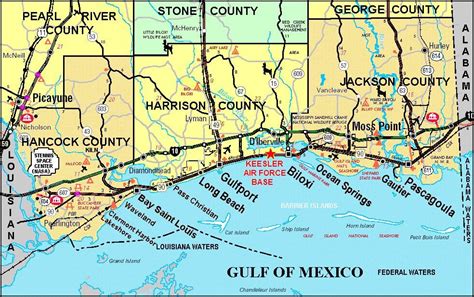 Benefits of using MAP Gulf Coast Of Mississippi Map