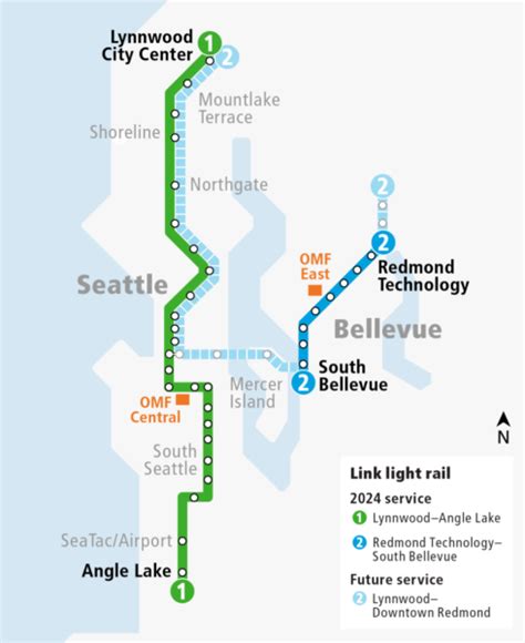 Benefits of using MAP Link Light Rail Map Seattle