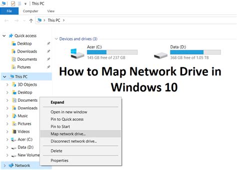 Benefits of using MAP Map A Drive In Windows 10