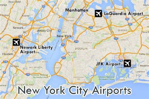 Map of Airports in New York City