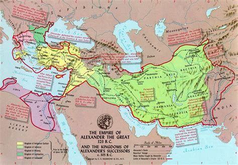 MAP Map of Alexander the Great Empire
