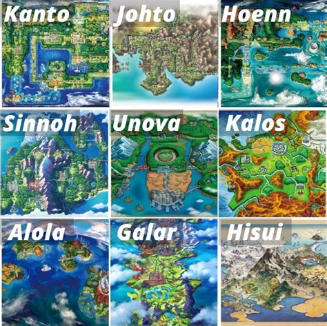 Pokémon Regions Map