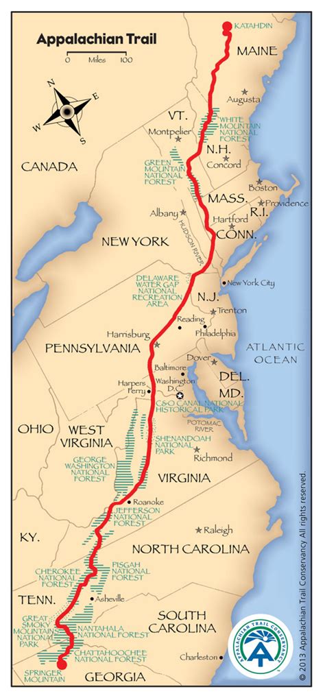 Map Of Appalachian Trail In Maine