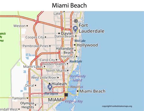 Map of Miami Beaches