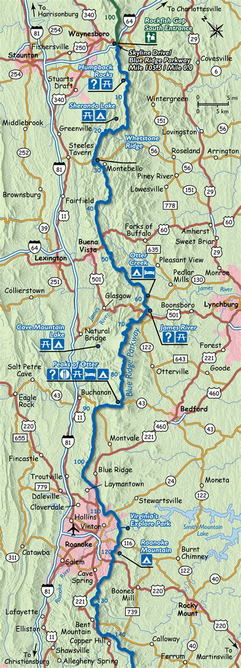 Benefits of using MAP Map Of Blue Ridge Parkway