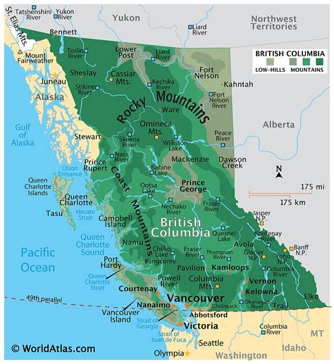 Benefits of Using MAP Map of British Columbia Canada