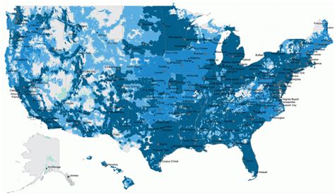 Map of Cell Phone Coverage Benefits