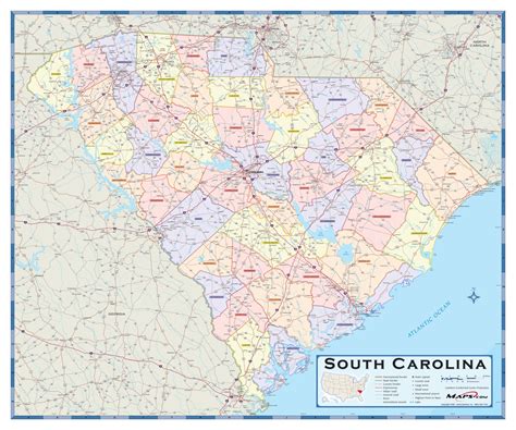 Benefits of Using MAP Map of Counties in SC