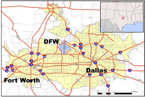 Map of Dallas Fort Worth