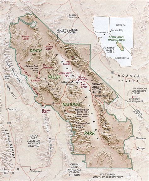 A MAP of Death Valley National Park
