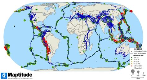 Map of Earthquake Fault Line