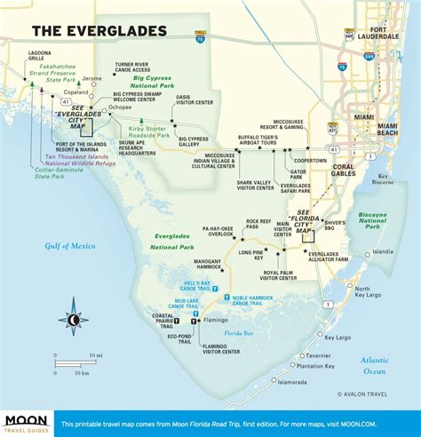 A Map of Everglades in Florida