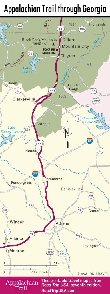 Hiker using MAP Map of Georgia Appalachian Trail