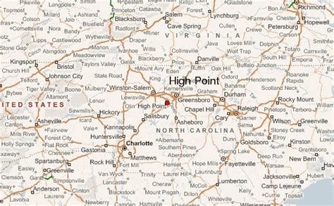 MAP Map of High Point, North Carolina