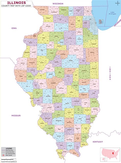 Illinois Map by Zip Code