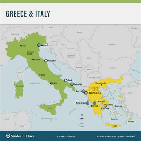 MAP Map Of Italy And Greece