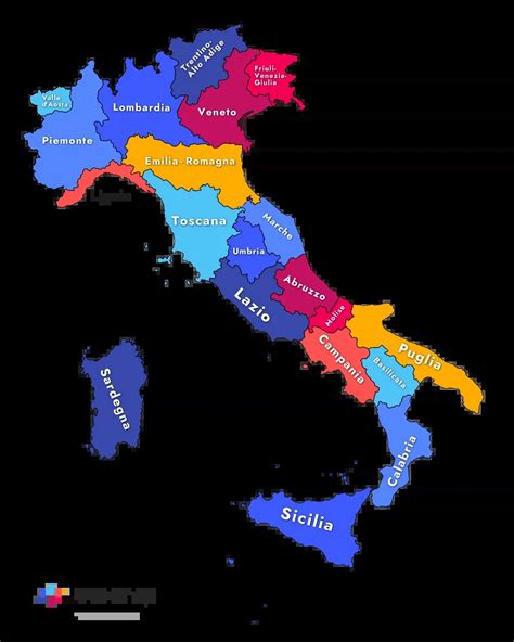 MAP Map Of Italy With Provinces
