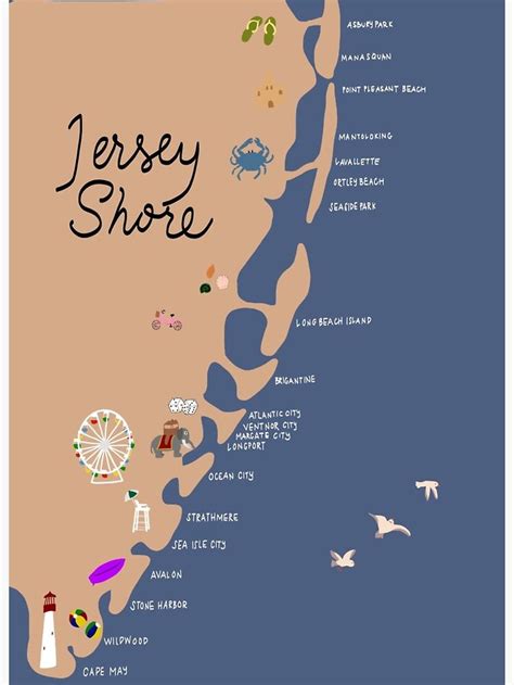Map Of Jersey Shore Beaches
