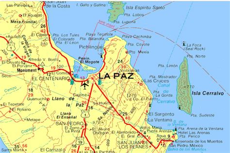 Map of La Paz Mexico