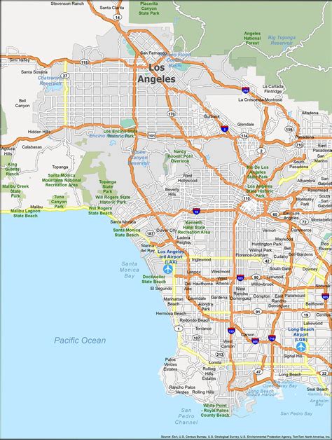Map of Los Angeles California