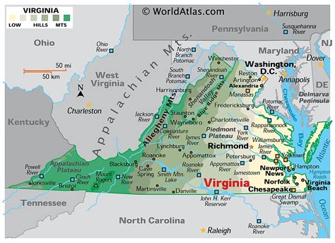 Map Of Mountains In Virginia