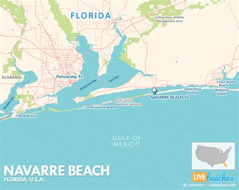 Map of Navarre Beach Florida