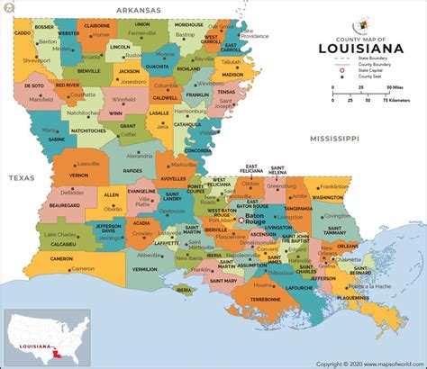 Benefits of Using MAP Map of Parishes in Louisiana