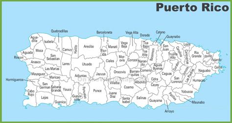 MAP Map Of Puerto Rico Towns