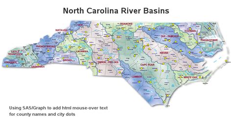 Map of North Carolina Rivers